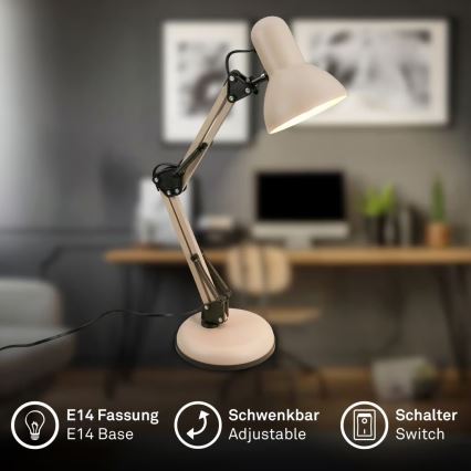 Brilo - Lampă de masă PIXA 1xE14/25W/230V, bej