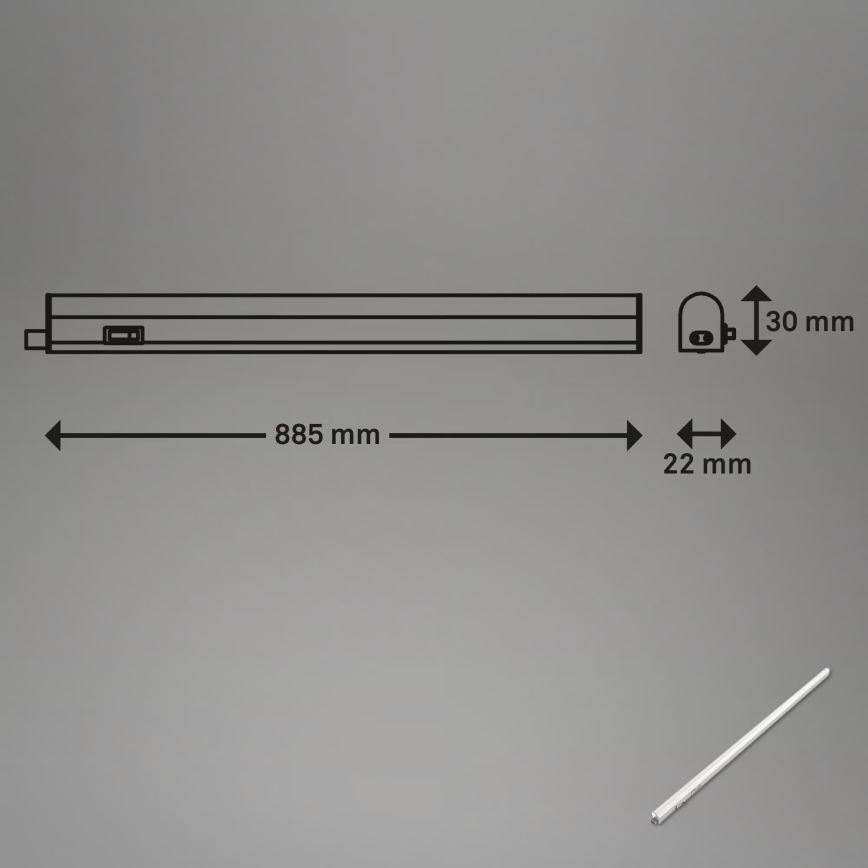 Brilo - Lampă LED sub dulap LED/10W/230V 4000K 87,3 cm