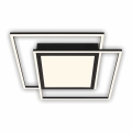 Brilo - Plafonieră LED 2xLED/16W/230V + LED/19W 51,5x51,5 cm 3000K neagră
