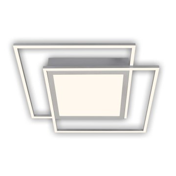 Brilo - Plafonieră LED 51,5x51,5 cm, 2xLED/16W/230V + LED/19W, 3000K, crom mat