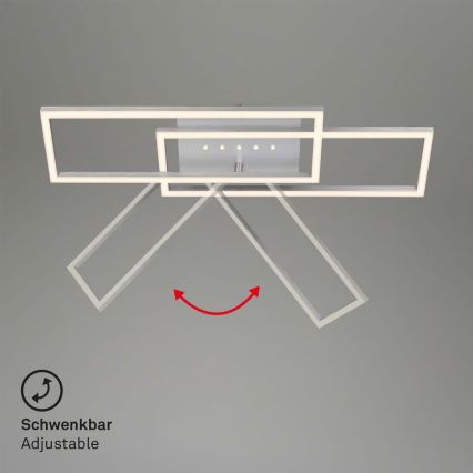 Brilo - Plafonieră LED dimabilă, 30W, 230V, 3000K, crom mat