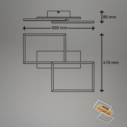 Brilo - Plafonieră LED dimabilă CORNICE LED/30W/230V 3000K