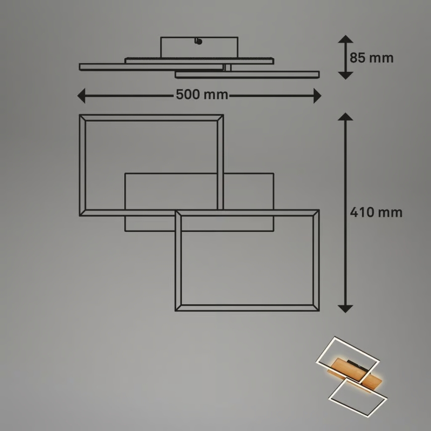 Brilo - Plafonieră LED dimabilă CORNICE LED/30W/230V 3000K
