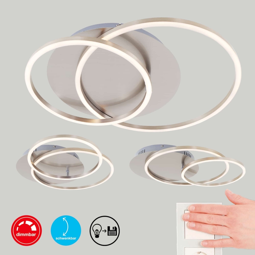 Brilo - Plafonieră LED dimerizabilă FRAMES LED/14W/230V + LED/22W 3000K