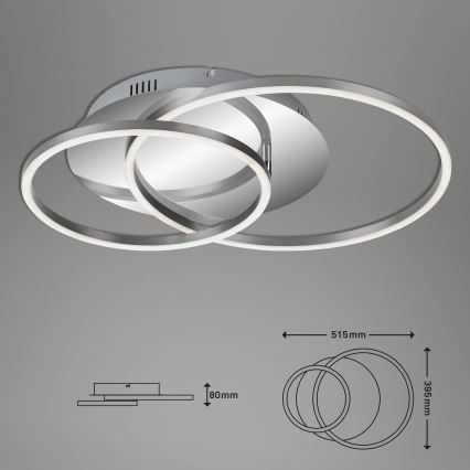 Brilo - Plafonieră LED dimerizabilă FRAMES LED/14W/230V + LED/22W 3000K