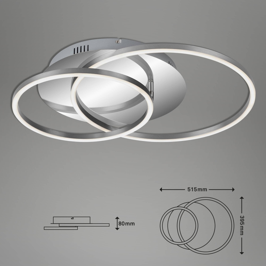 Brilo - Plafonieră LED dimerizabilă FRAMES LED/14W/230V + LED/22W 3000K