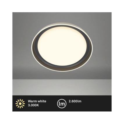 Brilo - Plafonieră LED IJUS, 24W, 230V, 3000K, Ø 43 cm