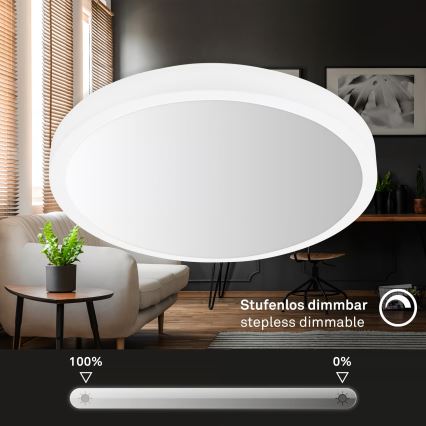 Brilo - Plafonieră LED RGBW dimmabilă, 20W, 230V, 2200–6500K, Wi‑Fi Tuya, diametru 27 cm