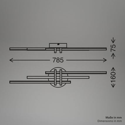 Brilo - Plafonieră LED TINKA, 21W, 230V, 3000K, cupru