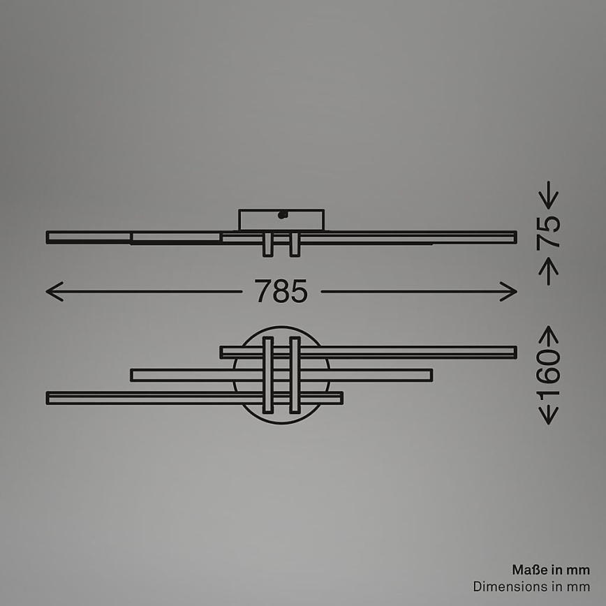 Brilo - Plafonieră LED TINKA LED/21W/230V 3000K negru