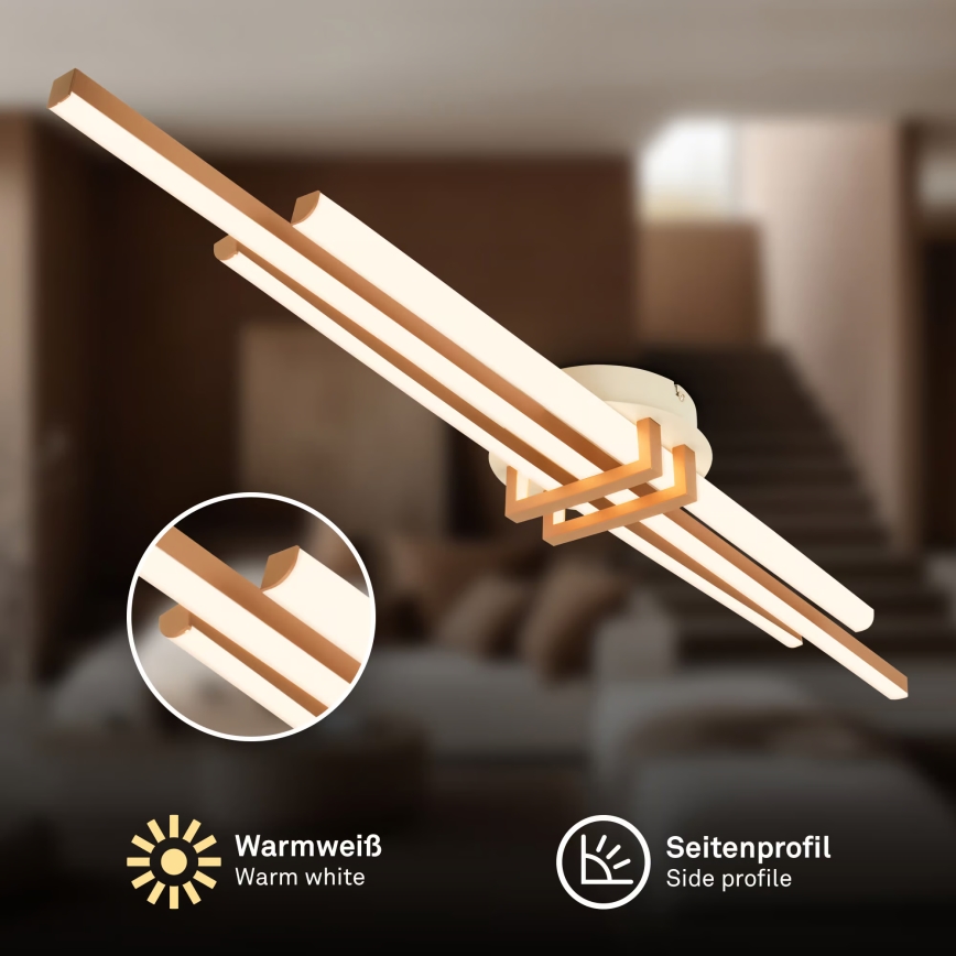 Brilo - Plafonieră LED TINKA LED/30W/230V 3000K cupru