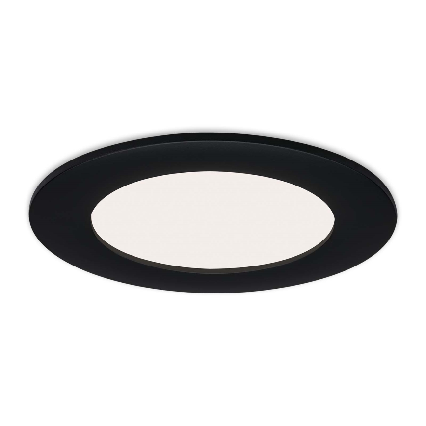 Brilo - Set de 3 spoturi LED încastrate pentru baie FLAT LED/6W/230V IP44, negre