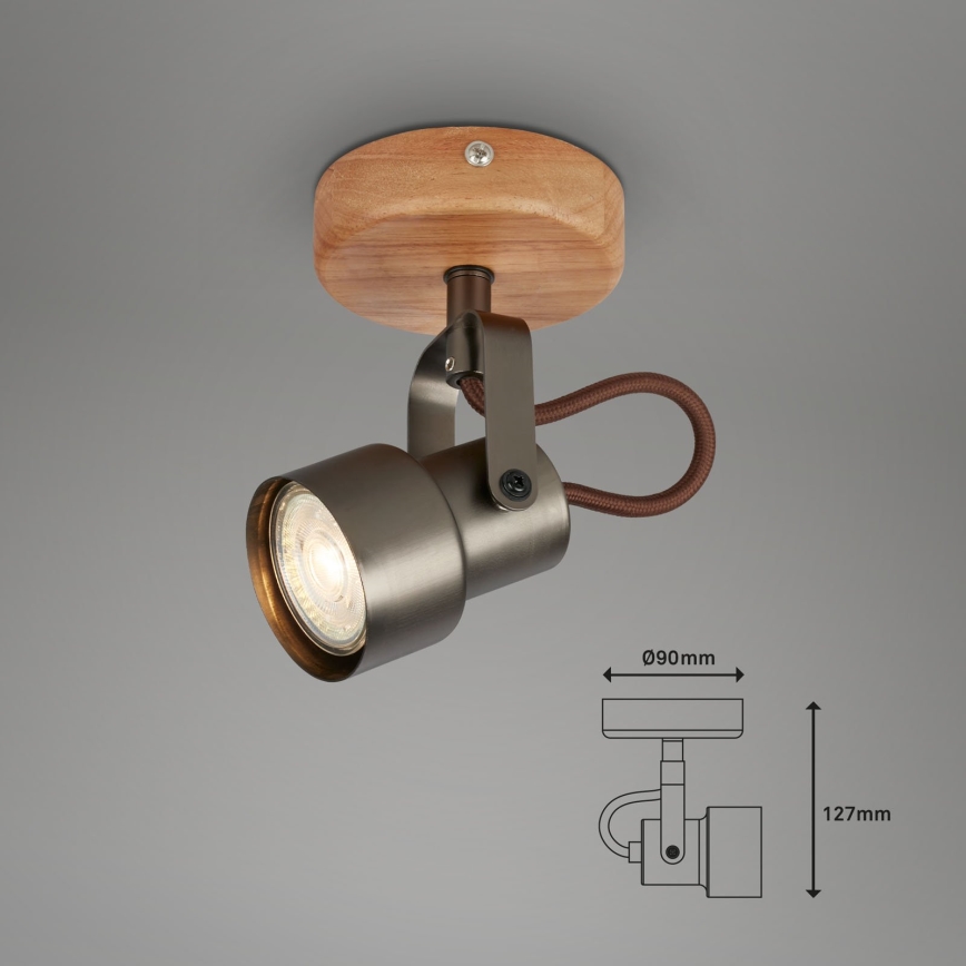 Brilo - Spot LED TAHUN, 1x GU10/5W/230V, 3000K, maro