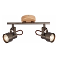 Brilo - Spot LED TAHUN, 2x GU10, 5W, 230V, 3000K, maro