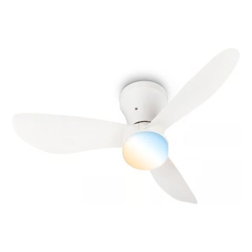 Brilo - Ventilator de tavan LED cu reglare a intensității LUFITO LED/15W/230V 3000/4000/6000K alb + telecomandă