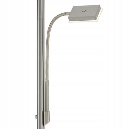 Briloner 1328-022 - Lampă de podea LED dimabilă LED/21W/230V + LED/3,5W crom mat