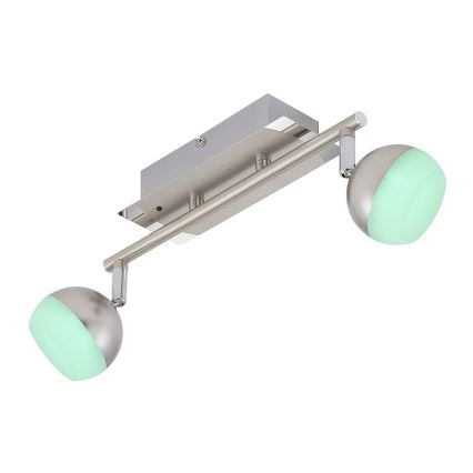 Briloner 2040-022 - Spot LED RGB reglabil 2xLED/3,3W/230V cu telecomandă