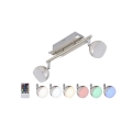 Briloner 2040-022 - Spot LED RGB reglabil 2xLED/3,3W/230V cu telecomandă