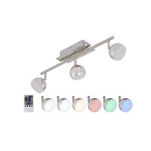 Briloner 2040-032 - LED RGB Lampă spot dimmabilă 3xLED/3,3W/230V + Telecomandă