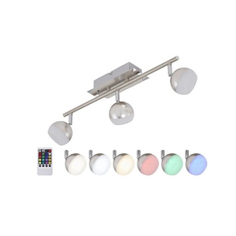 Briloner 2040-032 - LED RGB Lampă spot dimmabilă 3xLED/3,3W/230V + Telecomandă
