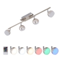 Briloner 2040-042 - Spot LED RGB reglabil BAFFLE 4xLED/3,3W/230V cu telecomandă