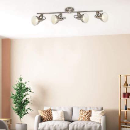 Briloner 2049-042 - Corp de iluminat cu spoturi 4xE14/40W/230V, argintiu