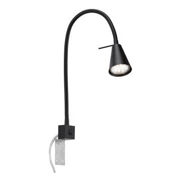 Briloner 2080-015 - Lampă LED de perete flexibilă COMFORT LIGHT 1xGU10/5W/230V neagră