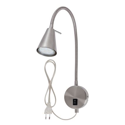 Briloner 2082-012 - Lampă LED flexibilă de perete COMFORT LIGHT 1xGU10/5W/230V crom mat