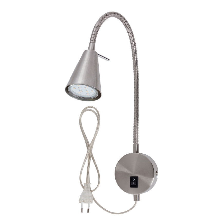 Briloner 2082-012 - Lampă LED flexibilă de perete COMFORT LIGHT 1xGU10/5W/230V crom mat