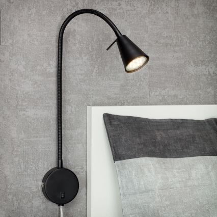 Briloner 2082-015 - Aplică de perete LED COMFORT LIGHT, cu braț flexibil, 1xGU10/5W/230V, neagră