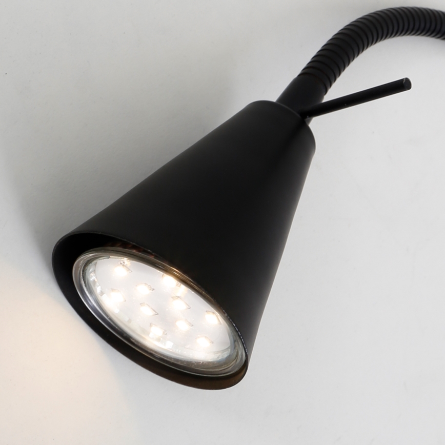 Briloner 2082-015 - Aplică de perete LED COMFORT LIGHT, cu braț flexibil, 1xGU10/5W/230V, neagră