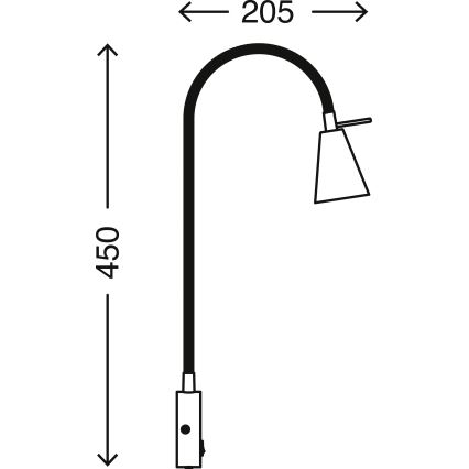 Briloner 2082-016 - Aplică de perete LED flexibilă COMFORT LIGHT 1xGU10/5W/230V, albă