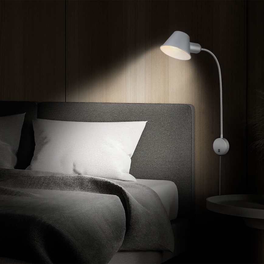 Briloner 2089-014 - Lampă de perete flexibilă BRELLO 1xE27/10W/230V, crom mat