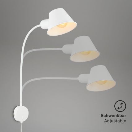Briloner 2089-016 - Aplică de perete flexibilă BRELLO 1xE27/10W/230V, albă