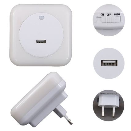 Briloner  -LED Iluminat de orientare LED/0,8W/230V čtverec