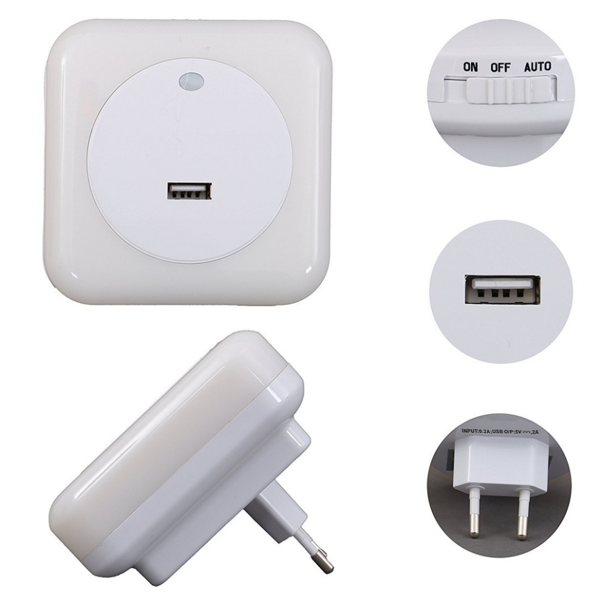 Briloner  -LED Iluminat de orientare LED/0,8W/230V čtverec