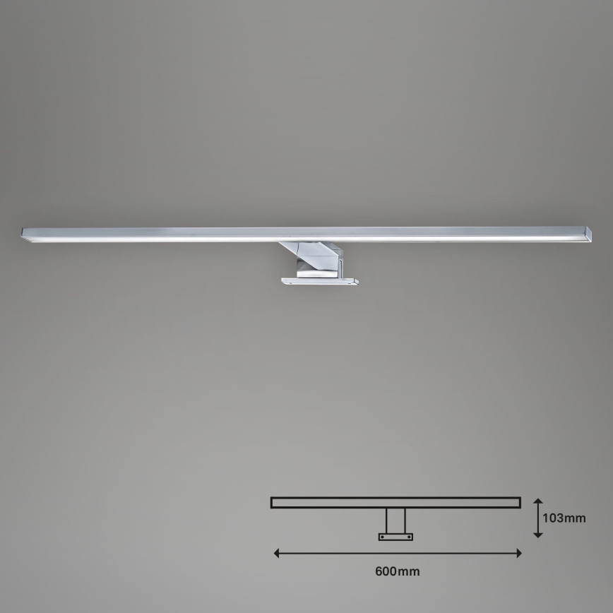 Briloner 2104-118 - Iluminare LED pentru oglindă de baie LED/8W/230V 60 cm crom mat