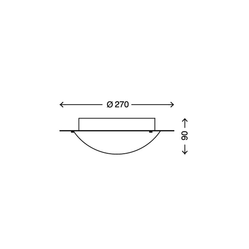 Briloner 2120-018 - Plafonieră baie SPLASH 1xE27/60W/230V IP23