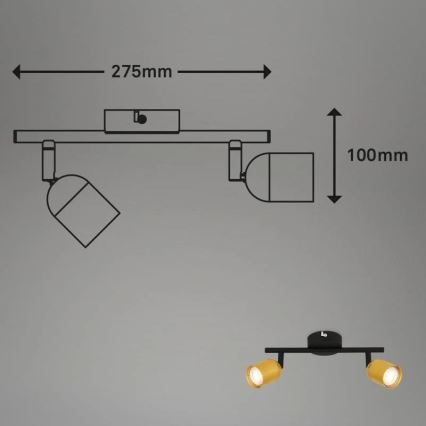 Briloner 2145-027 - Spot 2xGU10/9W/230V
