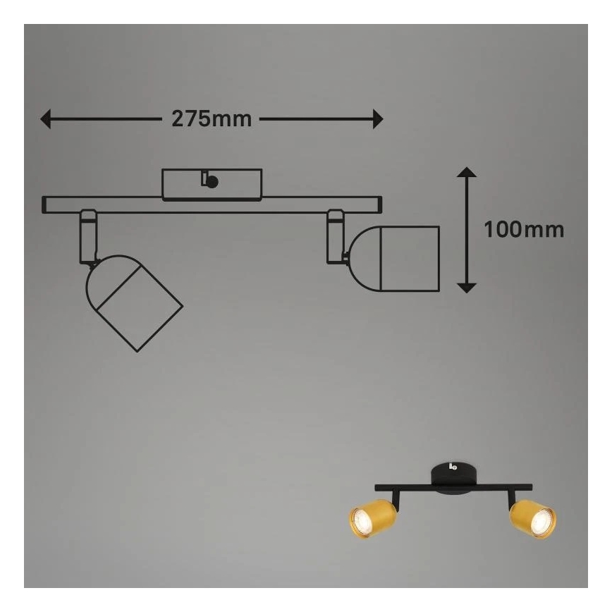 Briloner 2145-027 - Spot 2xGU10/9W/230V