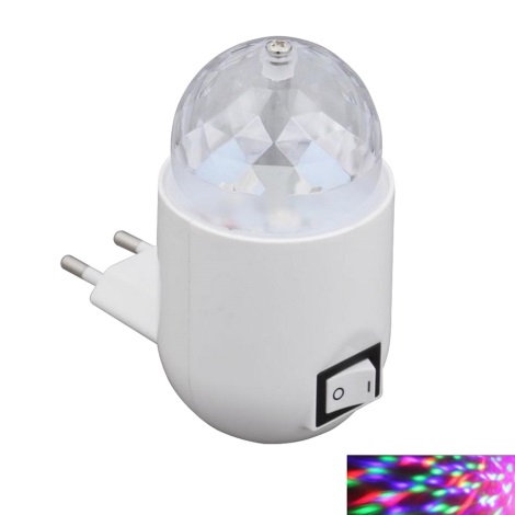 Briloner 2668-016 - LED RGB lampă în priză NIGHT 1xLED/3W/230V