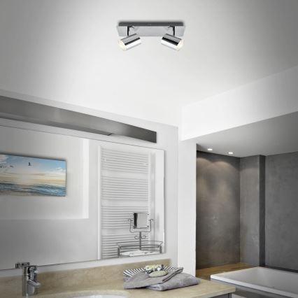 Briloner 2731-028 - Aplica spot pentru baie BANYO 2xGU10/5W/230V IP44 crom lucios