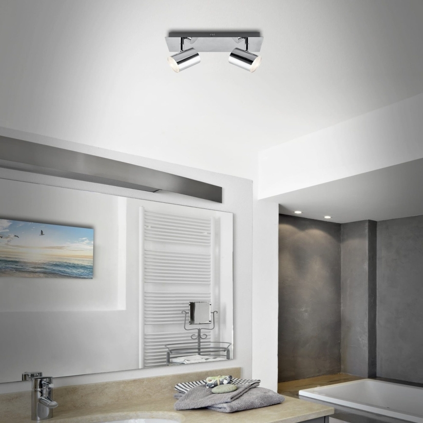 Briloner 2731-028 - Aplica spot pentru baie BANYO 2xGU10/5W/230V IP44 crom lucios