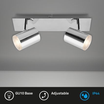 Briloner 2731-028 - Aplica spot pentru baie BANYO 2xGU10/5W/230V IP44 crom lucios