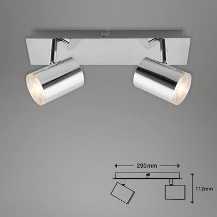 Briloner 2731-028 - Aplica spot pentru baie BANYO 2xGU10/5W/230V IP44 crom lucios