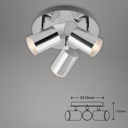 Briloner 2731-038 - Corp de iluminat tip spot CUP 3xGU10/5W/230V, crom lucios