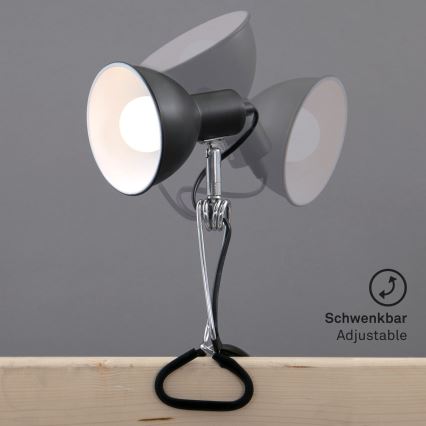 Briloner 2790-015 - Lampă cu clemă FIX 1xE14/8W/230V negru/crom lucios