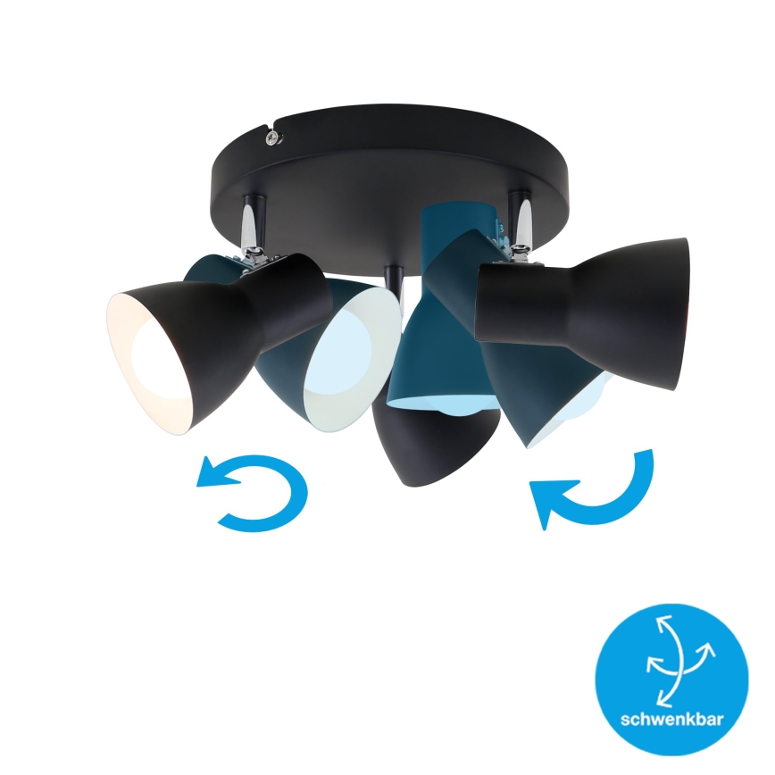 Briloner 2860-035 - Lampă spot CUP 3xE14/25W/230V negru