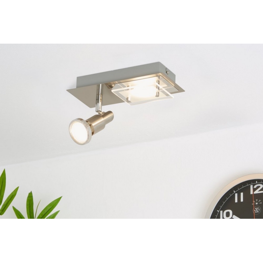 Briloner 2879-022 - Plafonier LED COMBINATA 1xGU10/3W + LED/5W/230V