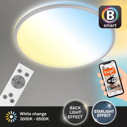 Briloner 3064-014 - Plafonieră LED dimerizabilă IVY LED/24W/230V Wi‑Fi Tuya Ø 33,3 cm + telecomandă
